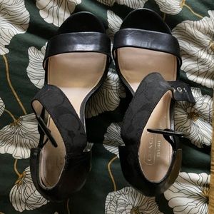 Coach wedges, good condition, black, size 8